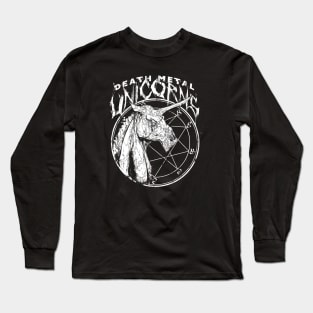 Death Metal Unicorns - wht vs. Long Sleeve T-Shirt